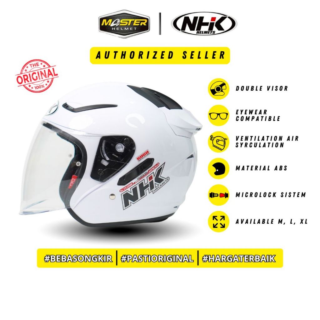 Jual NHK R1 Solid Black doff - Helm NHK Half Face | Shopee Indonesia