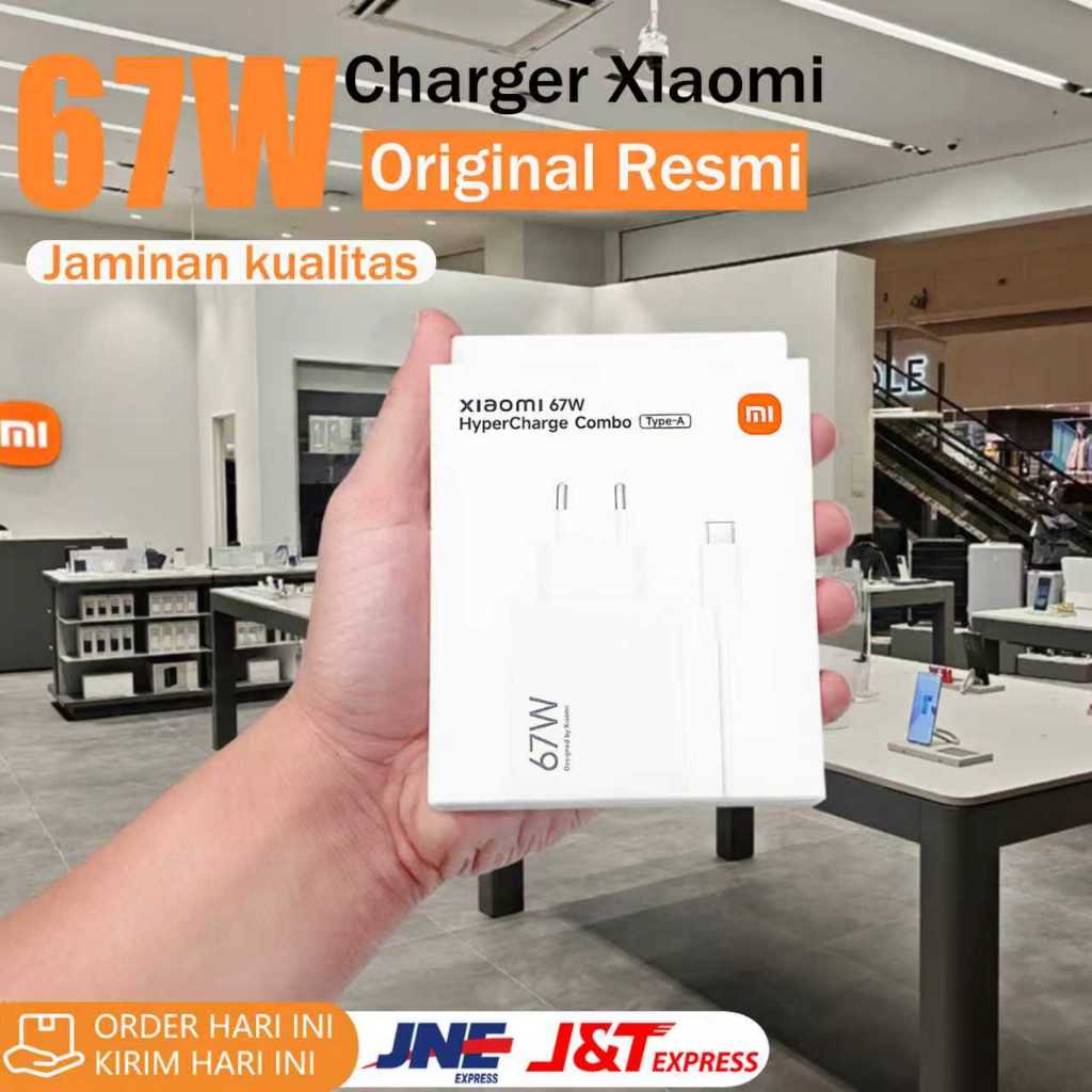 Chargeur Rapide Original Xiaomi 67W MDY-12-EH Avec Câble Type-C Pour Redmi Note 11, Poco, Mi - Blanc