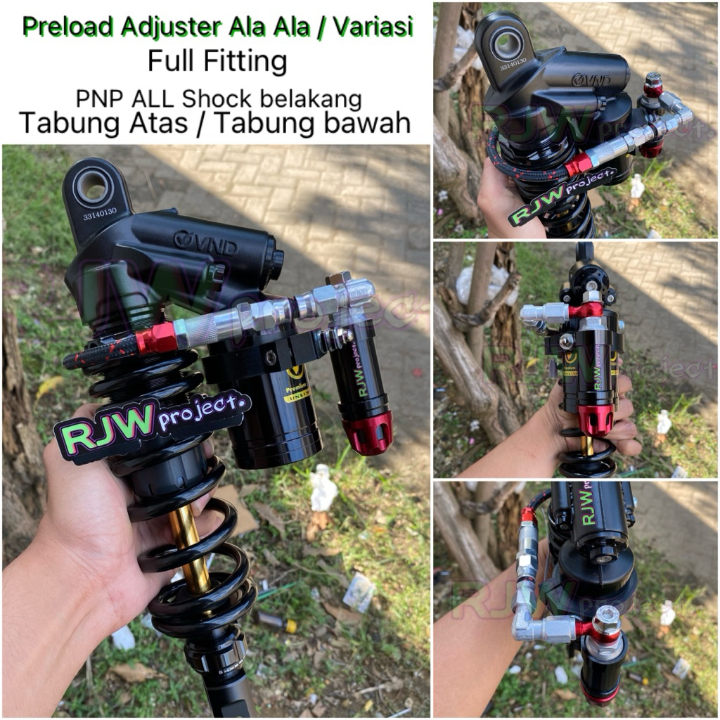 Jual PRELOAD ADJUSTER ALA ALA / Variasi FULL FITTING, PNP ALL Shock ...