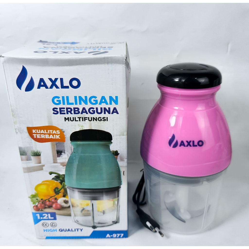 Jual Food Chopper AXLO A-977 Kapasitas 1.2L - Alat Giling Bumbu Daging ...