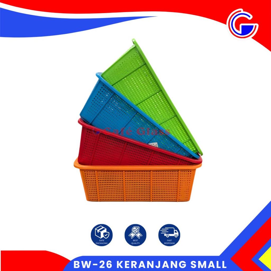 Keranjang Kotak Segi Lion Star I Keranjang Sayur I Keranjang Serbaguna I Bw-26 Square Basket Small