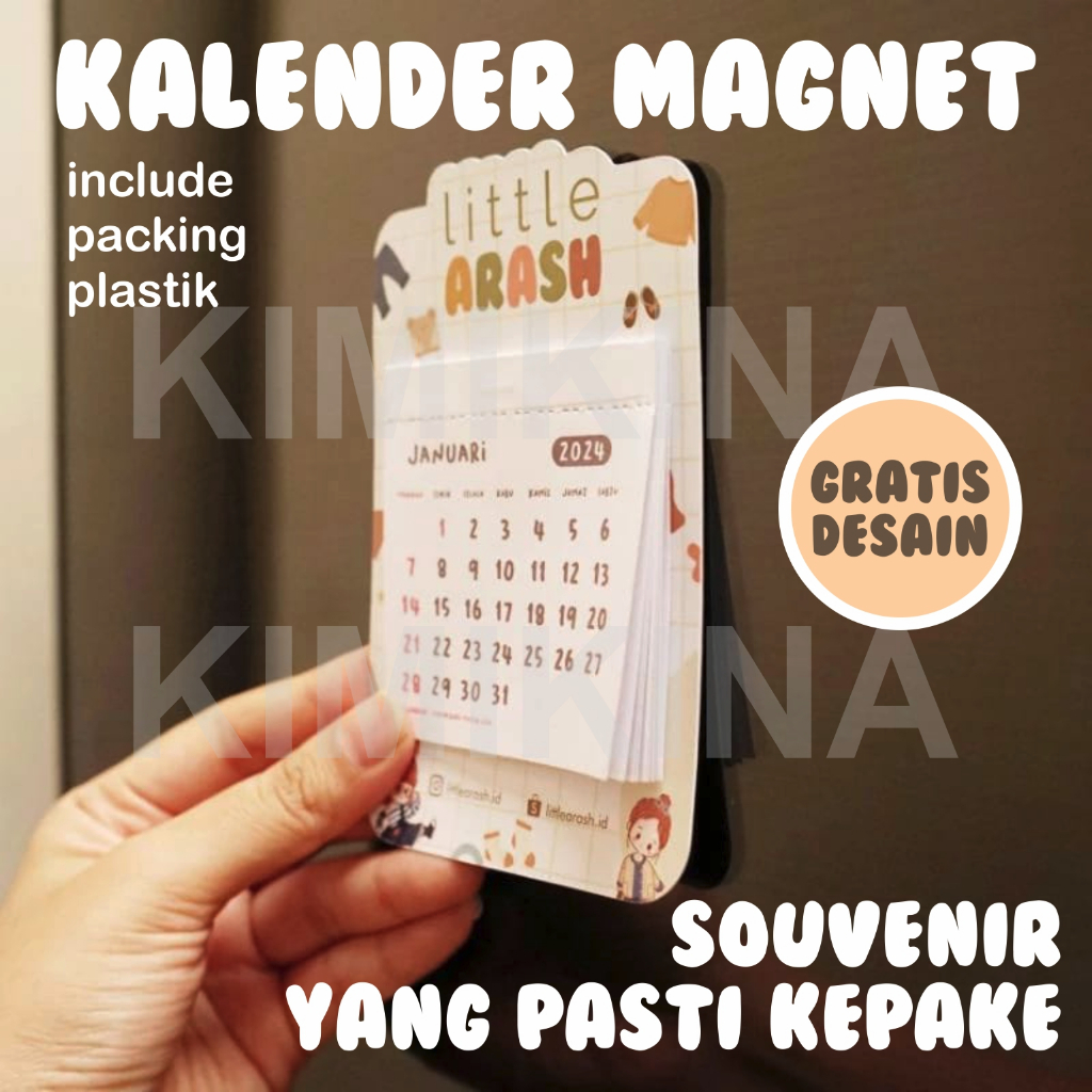 Jual KALENDER MINI MAGNET CUSTOM 2026 CUSTOM SOUVENIR OLSHOP PERNIKAHAN ...