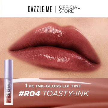 DAZZLE ME Ink Gloss Lip Tint Lip Gloss Tahan Lama Glossy Dan Plumpy Finish Waterproof Stained