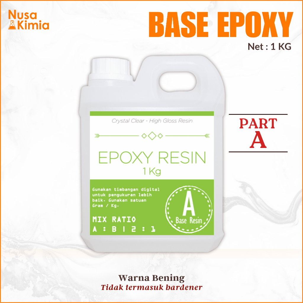 Jual Epoxy Resin PART A 1 KG - Base Epoxy tanpa Pengeras - Warna Bening ...