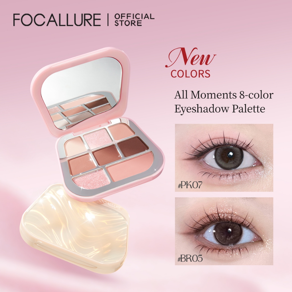 Jual [NEW SHADE] FOCALLURE Eyeshadow Palette 8-Color High Pigment 5 ...