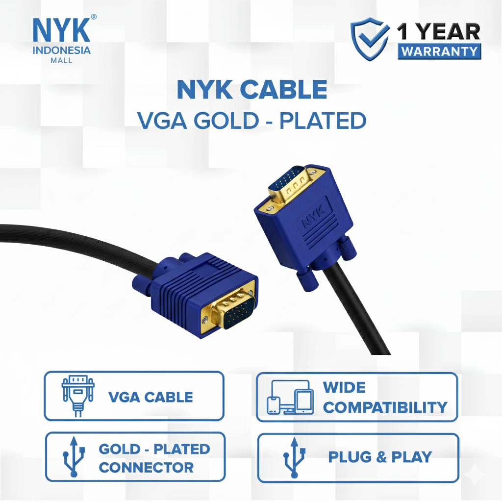NYK Kabel VGA GOLD PLATE 10 Meter COD (2)