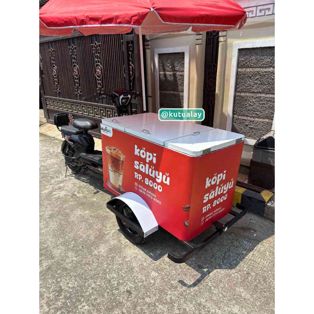 Jual Gerobak Keliling Sepeda Listrik Fullset Bebas Custom Model Desain ...