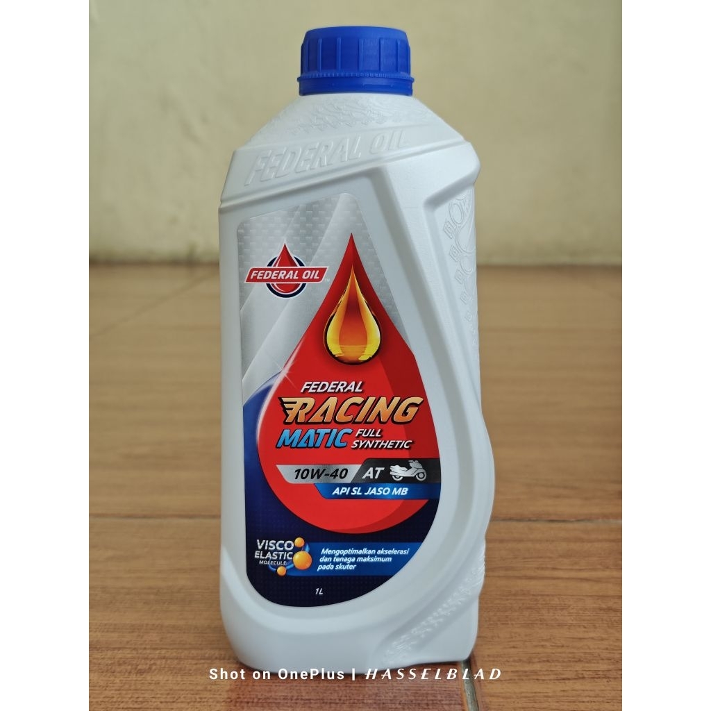Jual Oli motor matic Original FEDERAL Racing Matic 10W-40 1L | Shopee ...