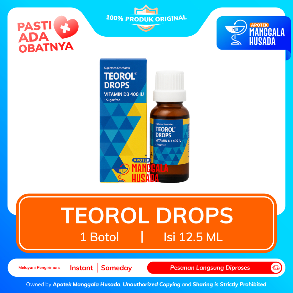 Jual TEOROL DROPS VITAMIN D3 400 IU @ 12.5 ML | Shopee Indonesia