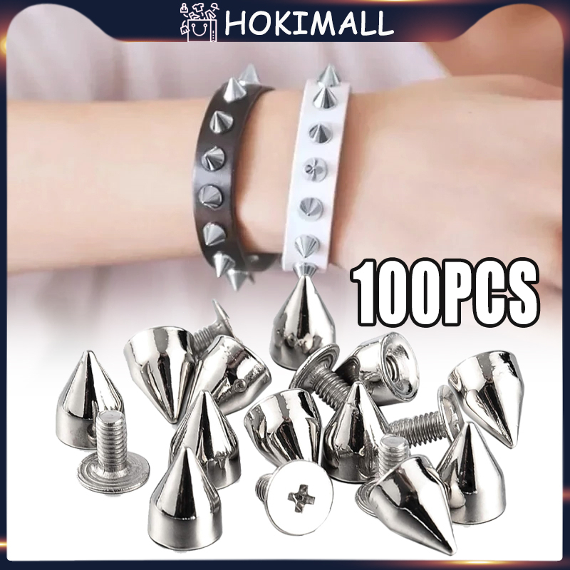 Jual 100buah Stud Spike Set Spike Stude Nikel Paku Rivet Centang Topong ...
