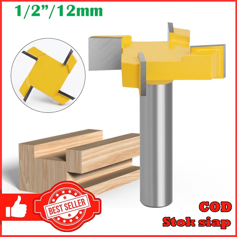 Jual 1/2 inch 4 Blade Mata Router Mata Router Kayu Profil Panel Pintu ...