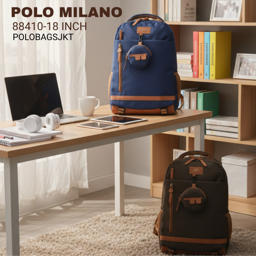 Jual Ransel Pria POLO MILANO 88410 - 18 Inch Ransel Sekolah / Kuliah ...