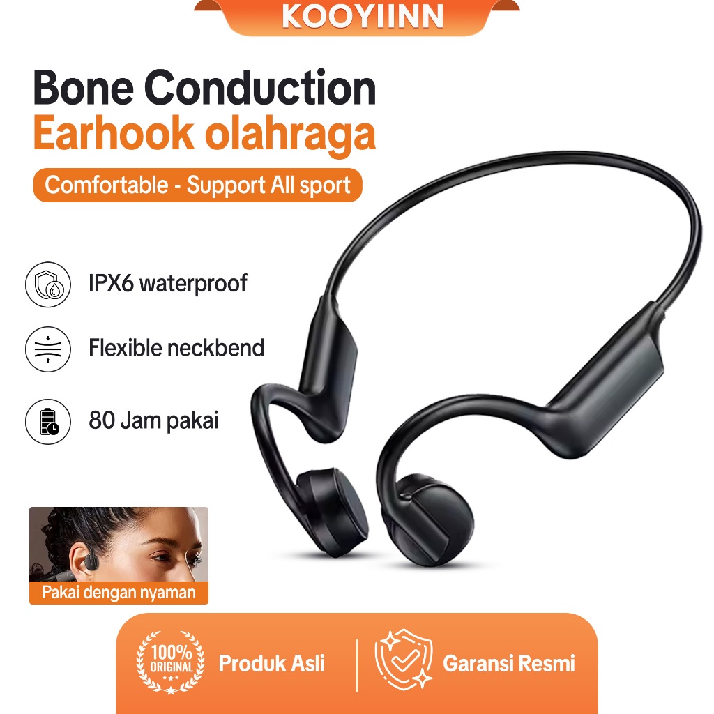Jual KOOYIINN Wireless Bluetooth Headphone Bone Conduction