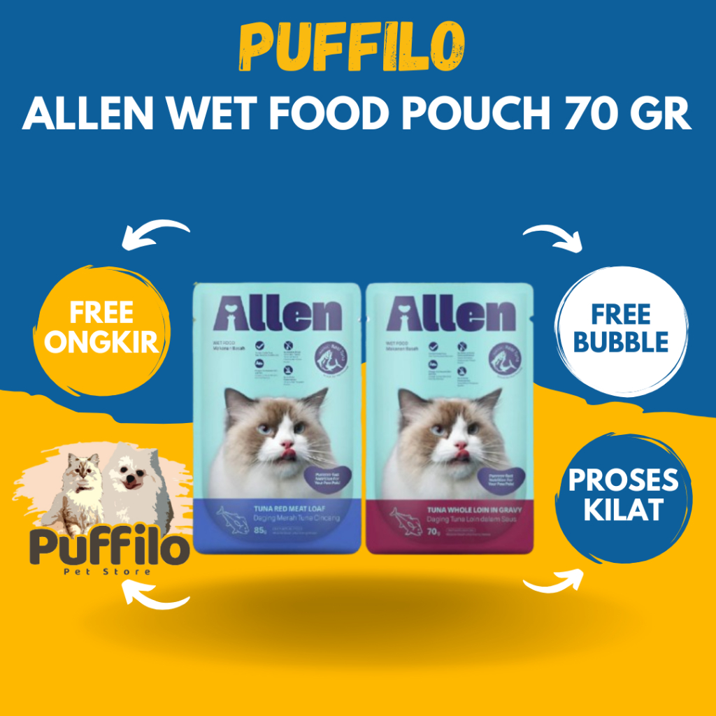 Jual Allen Wet Cat Food Pouch Adult | Shopee Indonesia