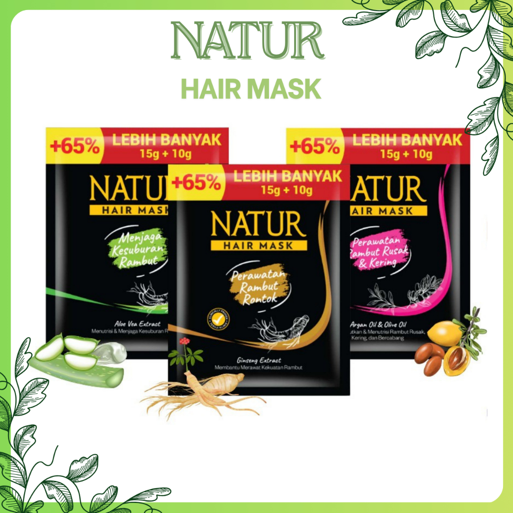 Jual Natur Hair Mask Hair Nutrive Treatment 15g/Masker Rambut | Shopee ...
