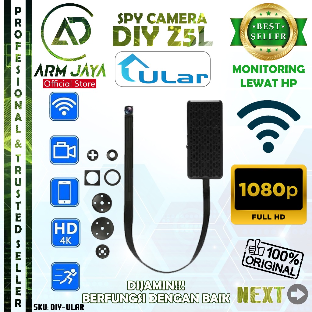 Jual ARMJAYA DIYULAR Kamera DIY Module WiFi HD 1080P CCTV Mini Kontrol ...