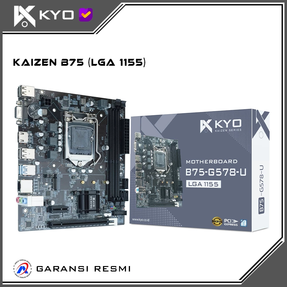 KYO Kaizen Motherboard B75 M.2 nvme LGA1155 ddr3 B75