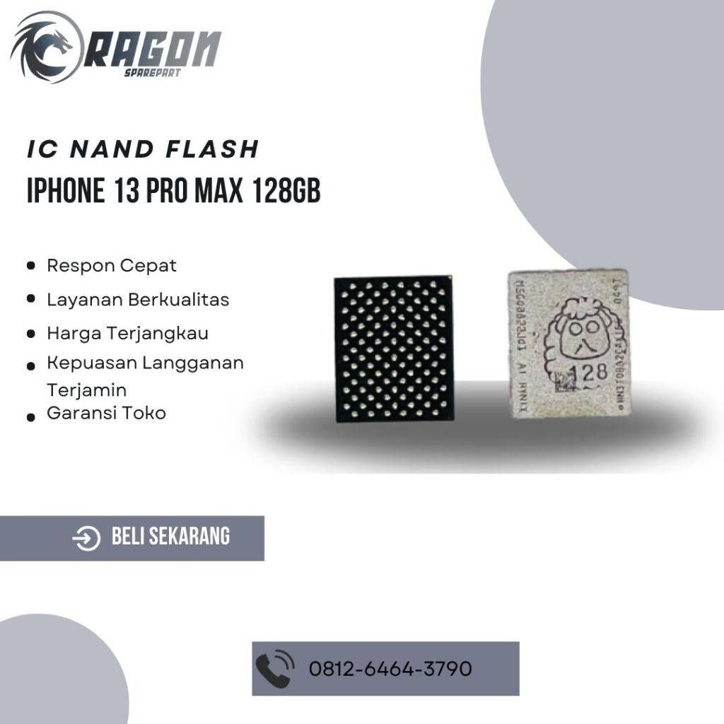 Jual IC NAND FLASH IP 13 PRO MAX 128GB/256GB/1TB ORIGINAL NEW | Shopee ...