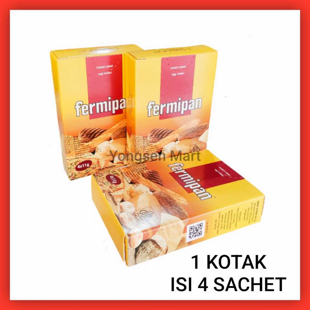 Jual Fermipan sachet ragi instan 1 box isi 4x11gr | Shopee Indonesia
