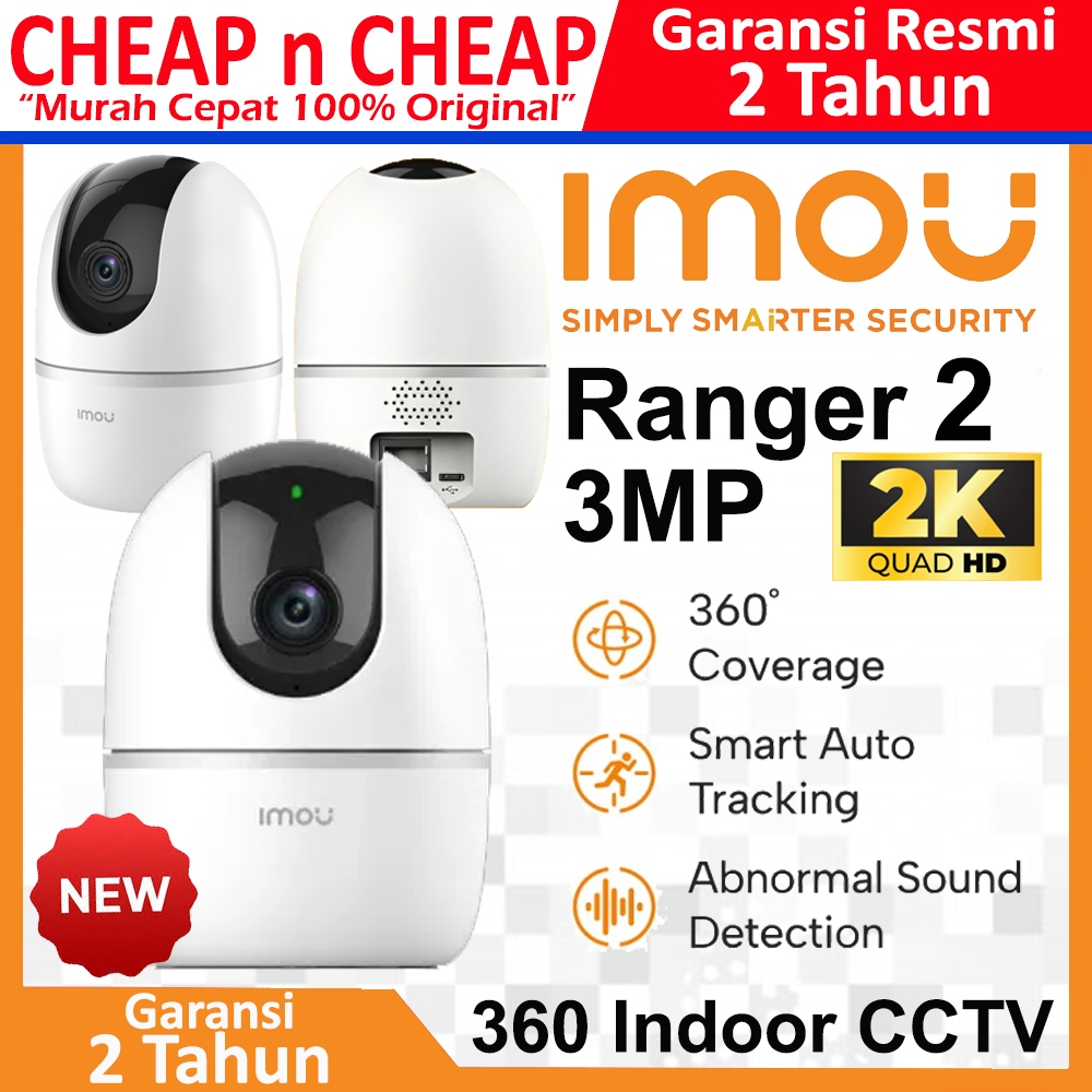Jual Imou Ranger 2 3MP 2K Rotate 360 Indoor - Wifi Wireless Camera CCTV ...