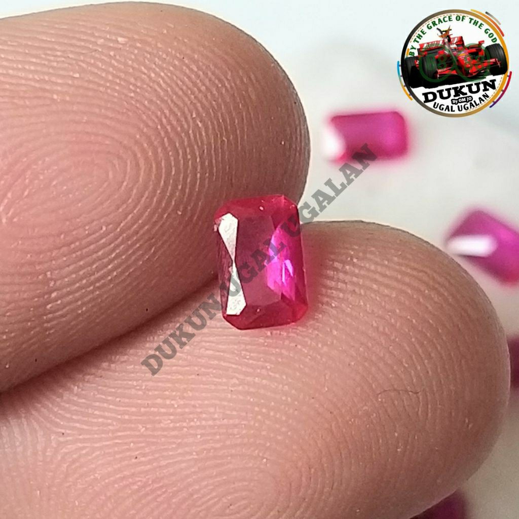 Jual Batu Permata Merah Delima Baby Tetragon Ruby Siam Rose Bangkok 9 ...