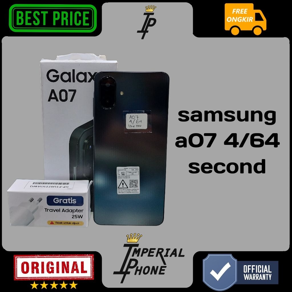 Jual samsung galaxy a07 4/64 second | Shopee Indonesia