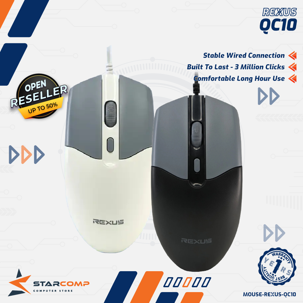 Jual Rexus Mouse Wired Office QC10 - Rexus QC10 | Shopee Indonesia