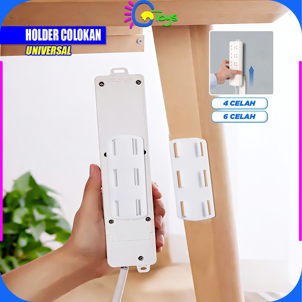 Jual CR-C246 Holder Gantungan Colokan Listrik Double Tape Hook Tempel ...