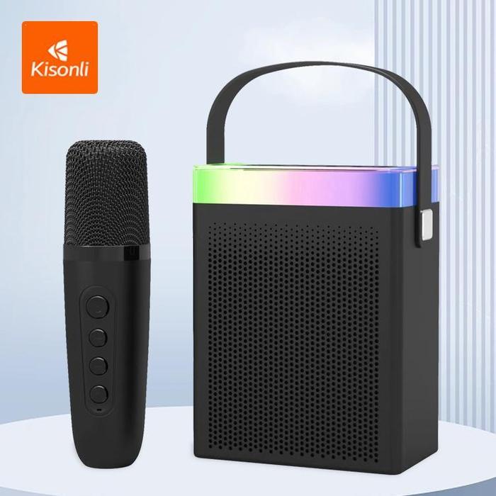 Jual KISONLI G22 Karoke Speaker Bluetooth Mini Karaoke RGB Light With ...