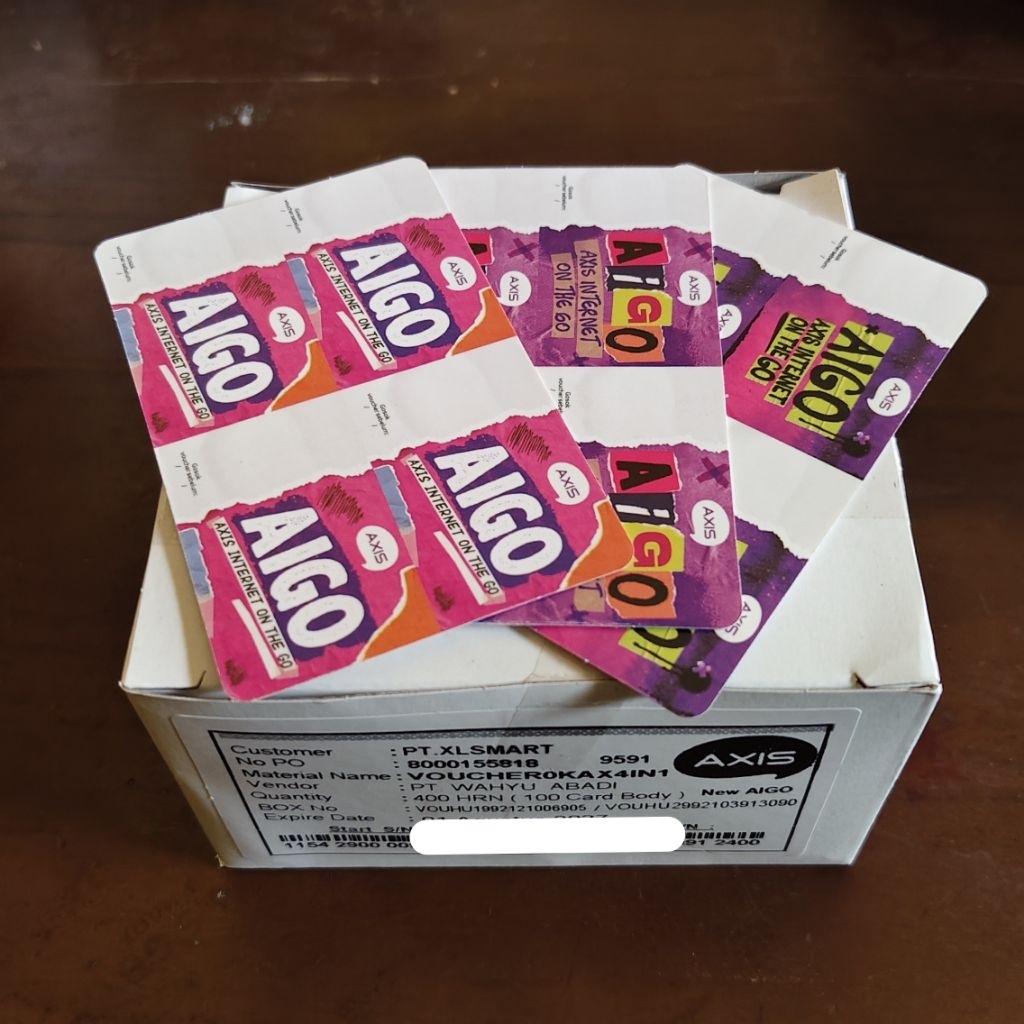 Voucher Axis Kosongan 200 SN Isi 4 Lembar