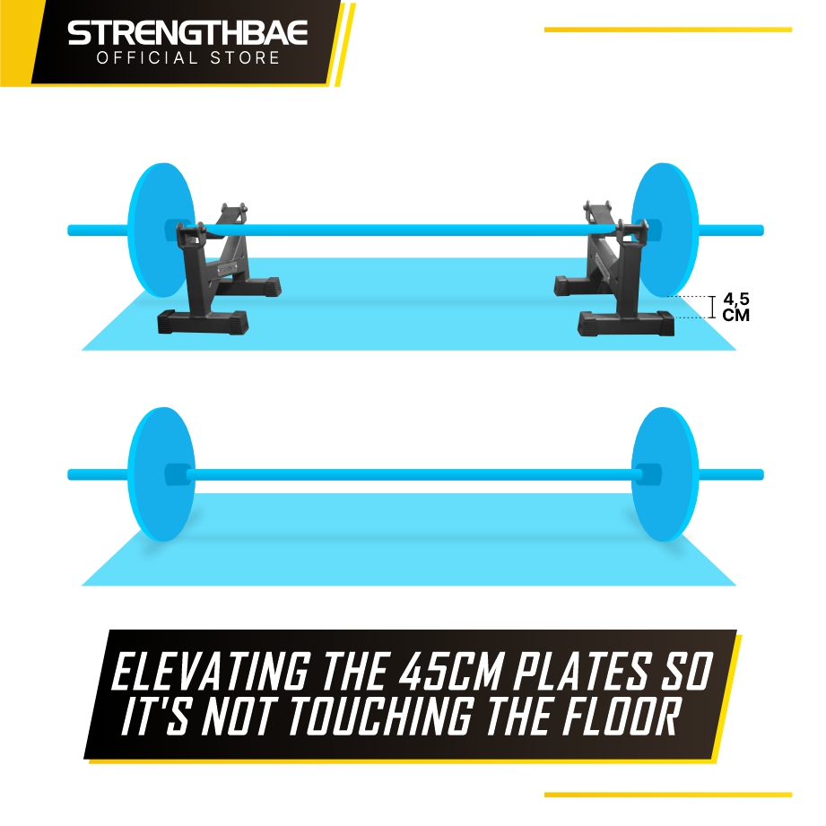 Jual Deadlift Rack Stand STRENGTHBAE Deadlift Platform Crash Pad ...