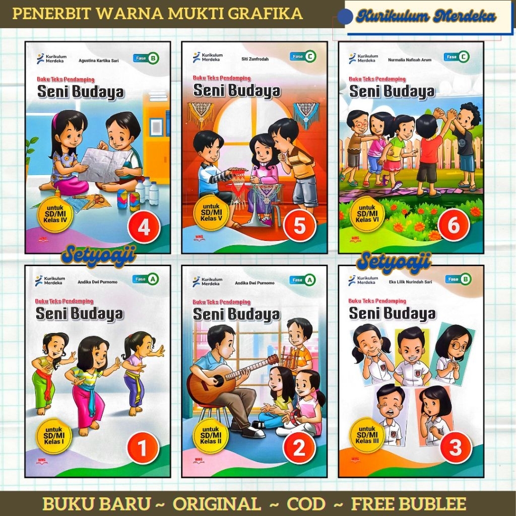 Jual Seni Budaya SD/Mi Kelas 1 2 3 4 5 6 Kurikulum Merdeka Penerbit WMG ...