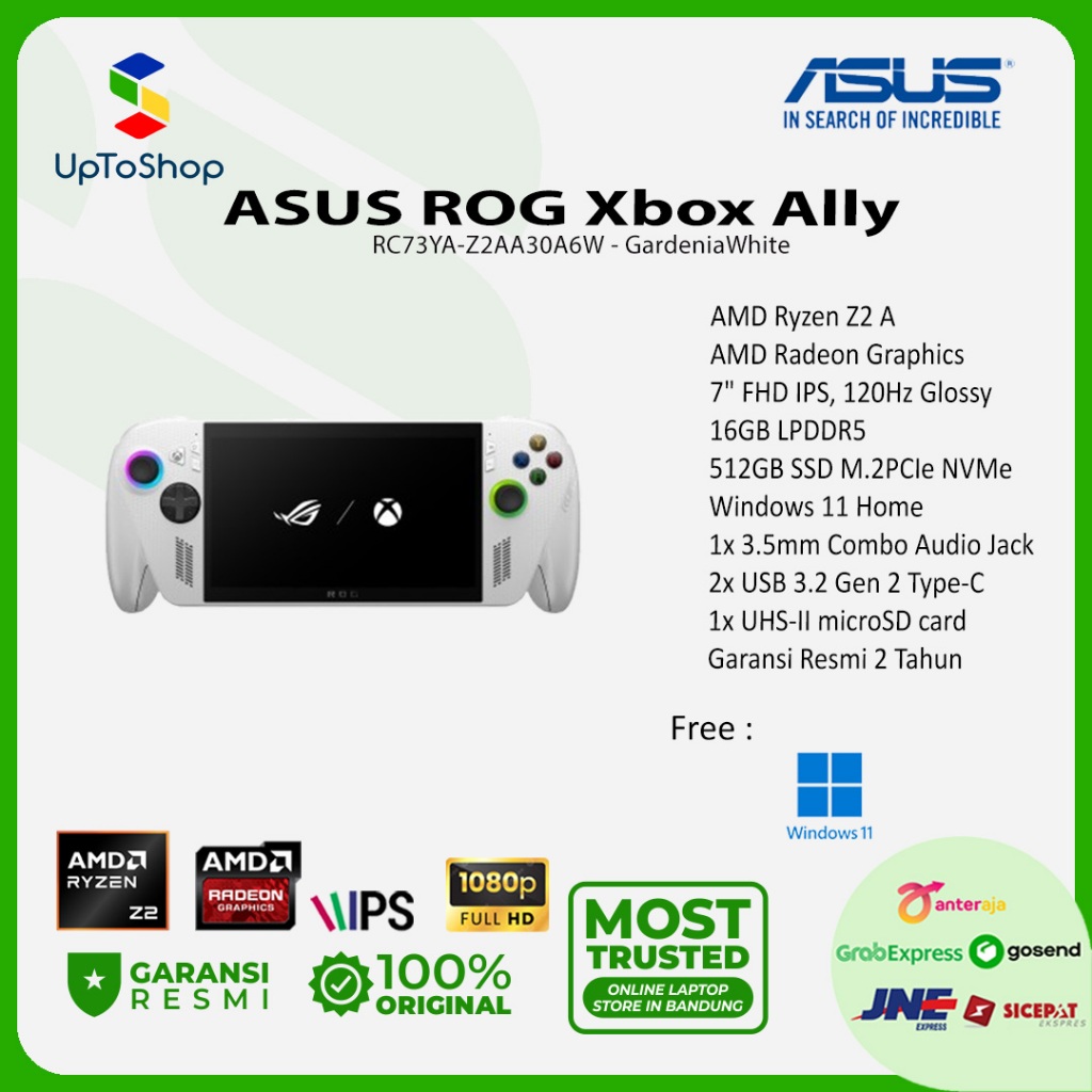 Jual ASUS ROG Ally RC73YA-Z2AA30A6W Ryzen Z2 A/16GB/512GB/Win11 ...