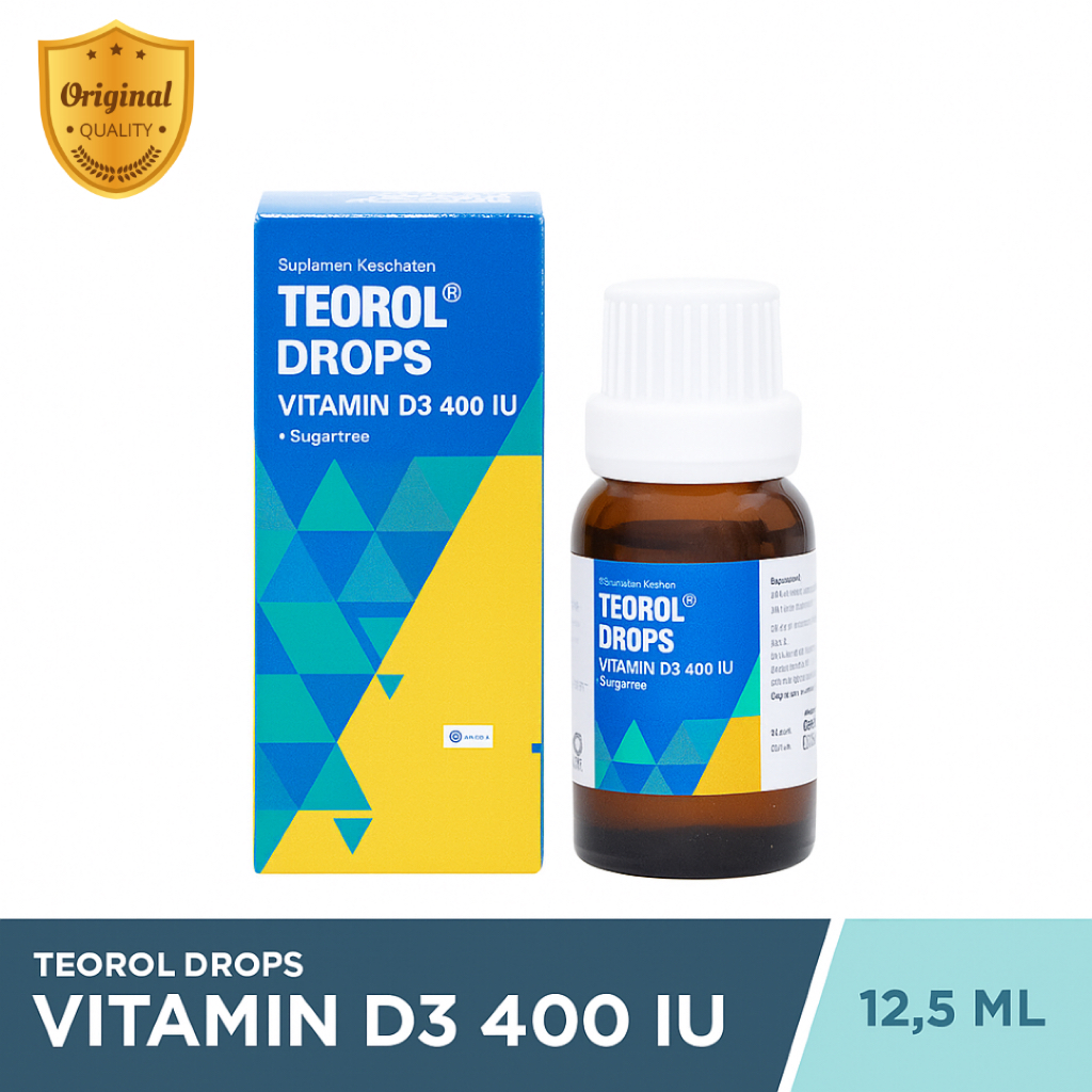 Jual Teorol Drops Vitamin D3 400 IU - Suplemen Vitamin D 100% Original ...