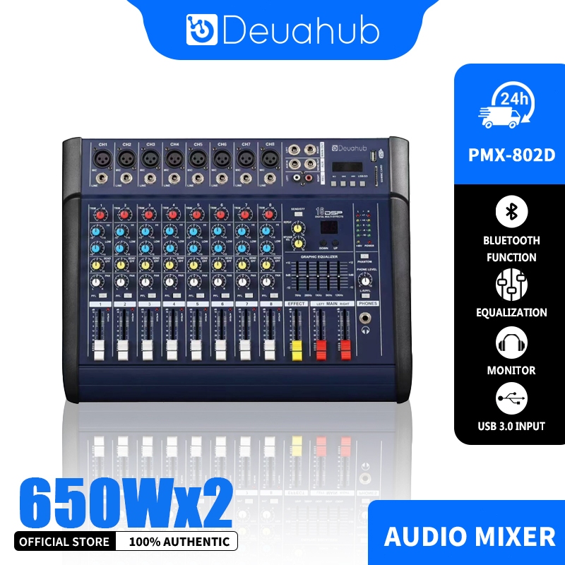 Jual Deuahub PMX802D Power Mixer Amplifier With Equalizer 8