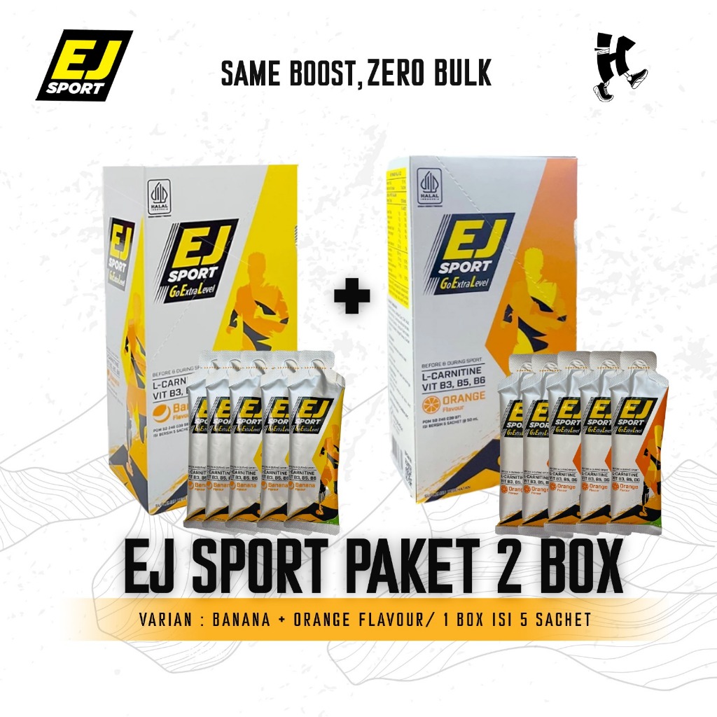 Jual PAKET NEW EJ SPORT 2 BOX (BANANA+ORANGE) Energy Juara - Penambah ...