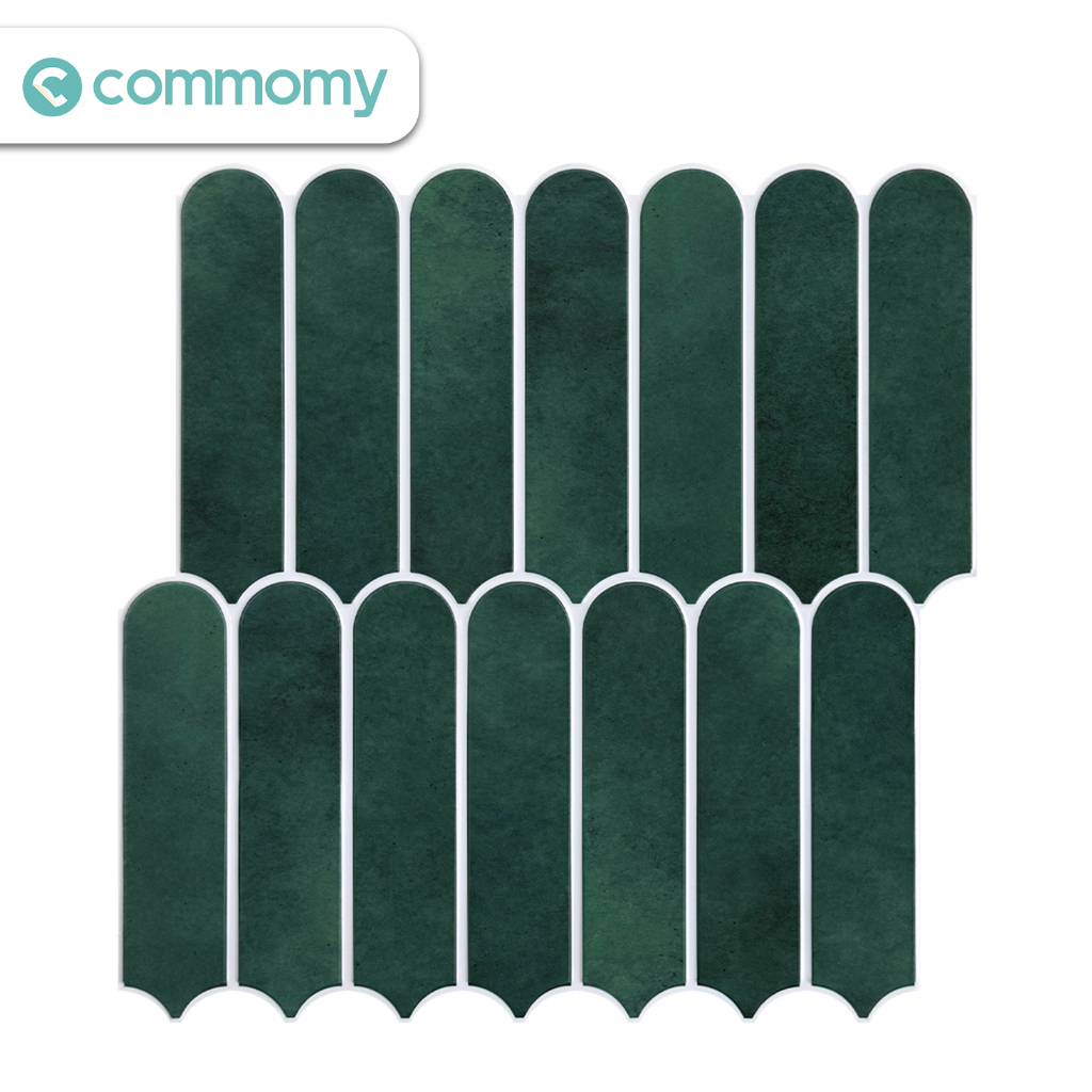 Jual Commomy-10PCS Forest green fish scales Fish Scale 3D Wallpaper ...