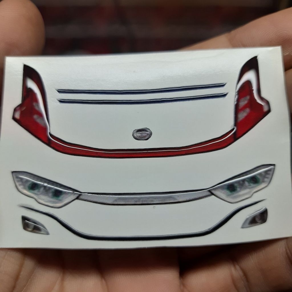 Jual STICKER HEADLAMP SUPER DETAIL JB3 JB5 R25 untuk miniatur bus rkc ...