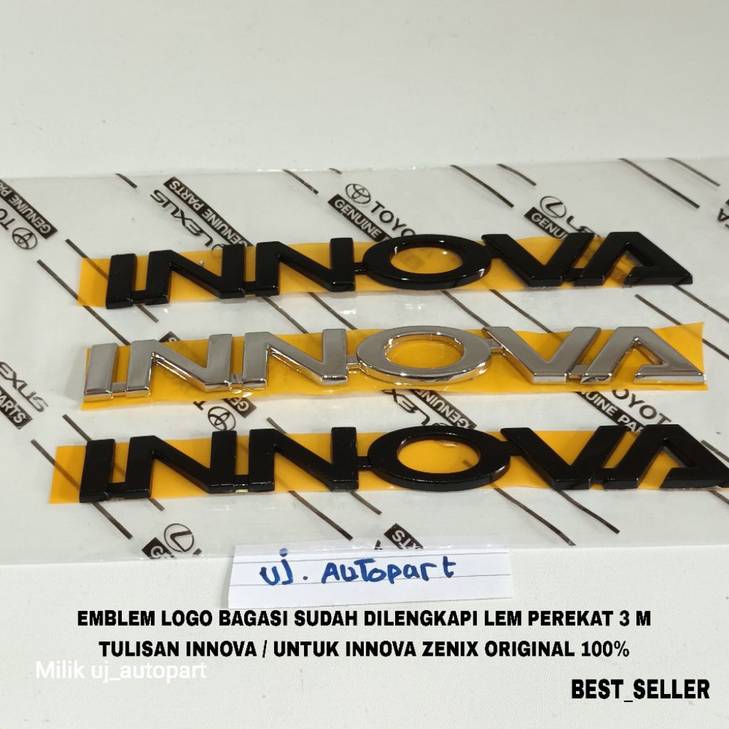 Jual Emblem Logo Bagasi Belakang Tulisan Innova / Untuk Innova Zenix ...