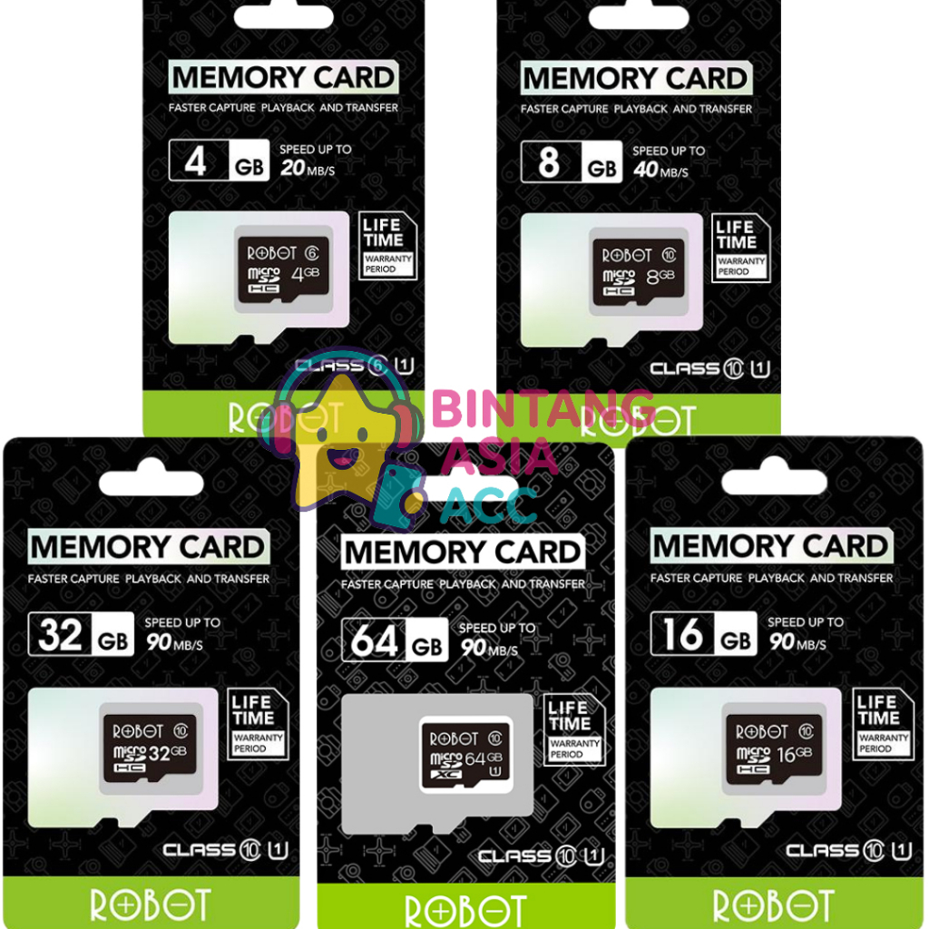 Jual ROBOT Memory Card Kartu Memori Hp Micro Sd 4Gb/8Gb/16Gb /32Gb ...