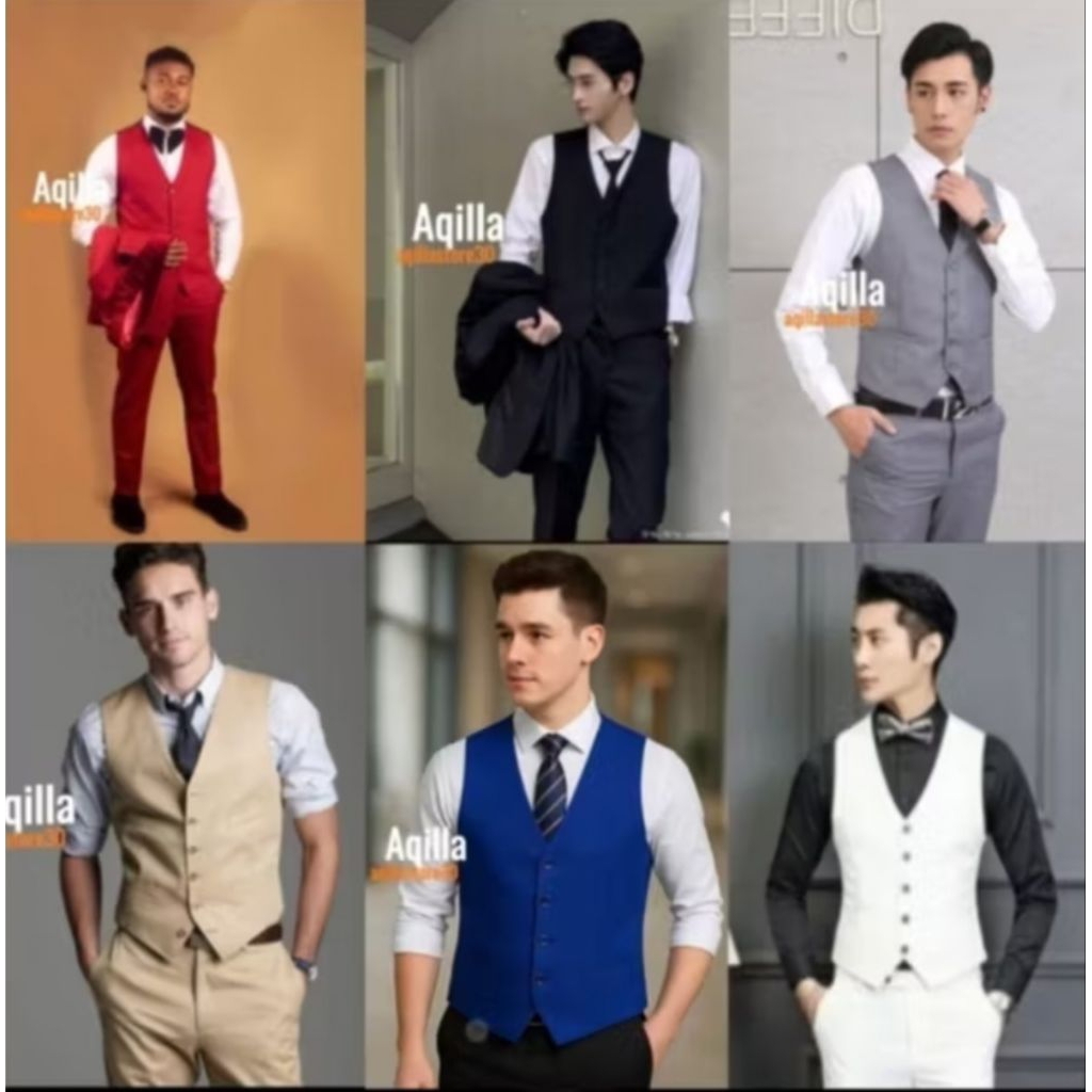 Jual rompi jas formal/rompi jas blazer vest korean pria wanita | Shopee ...