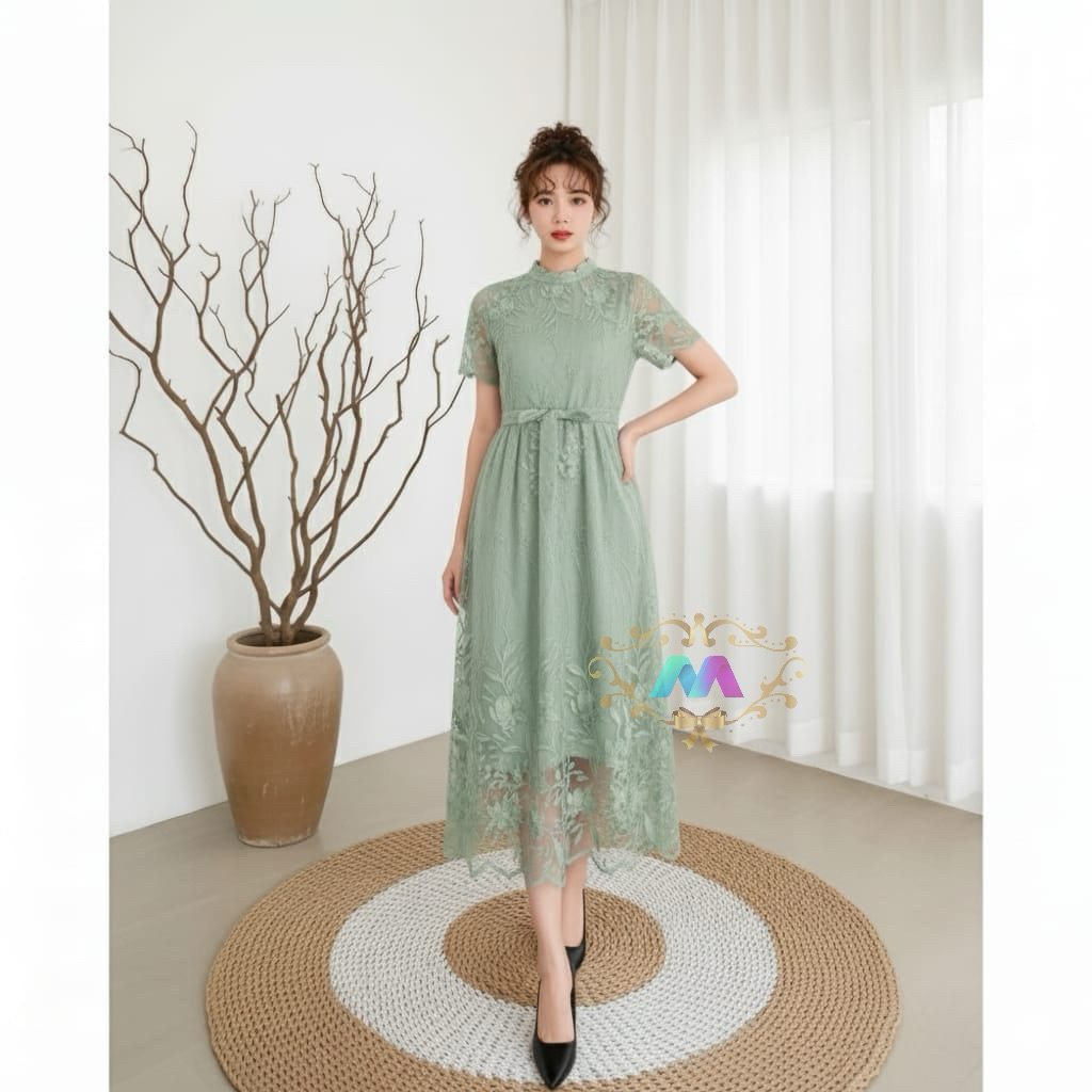 bridesmaid dress brokat Allegra Satin Tie Shoulder Bridesmaid Dress