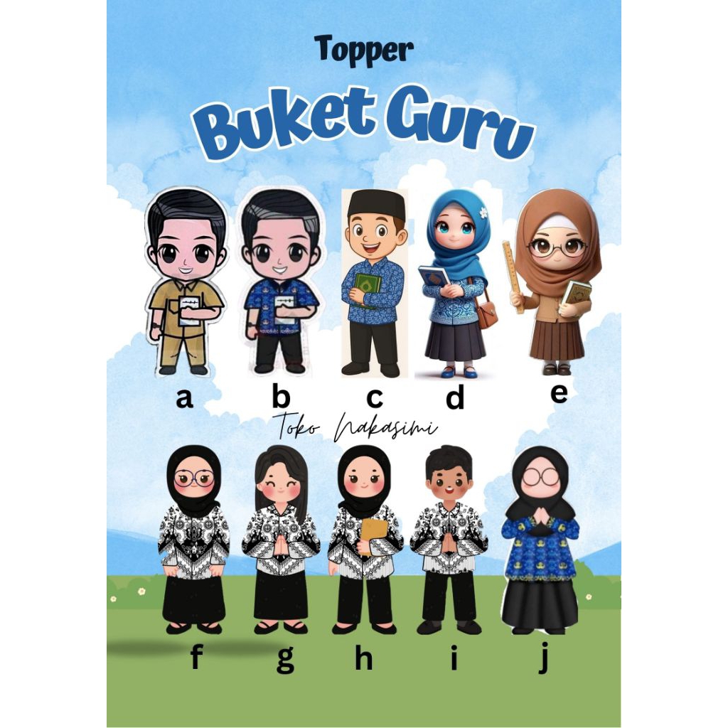 Jual Topper Guru isi 10/ Topper buket Guru/ Topper Hari Guru | Shopee ...