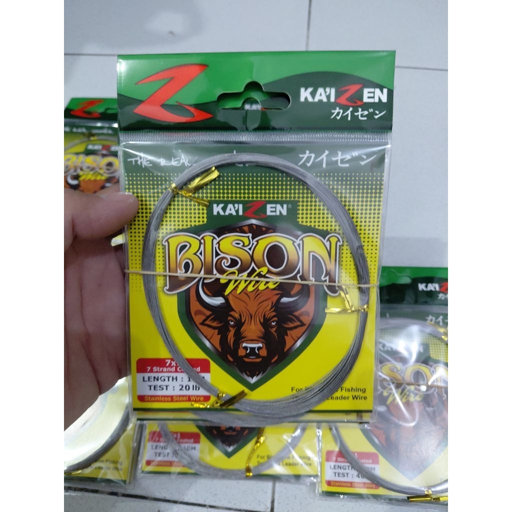 Jual Kawat Leader Pancing Barakuda/Tengiri Leader Wire Merk Bison ...