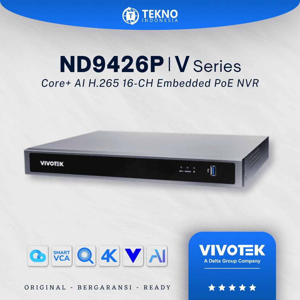 Jual Vivotek ND9426P 16CH Embedded PoE NVR dengan 16 Channel ...
