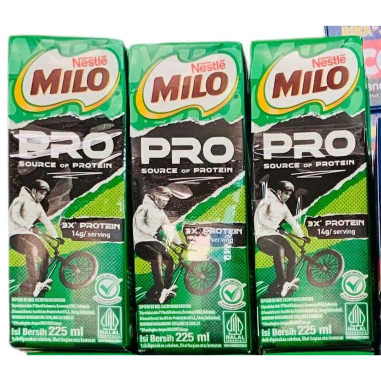Jual Milo Pro 225ml High Protein UHT Cokelat | Shopee Indonesia