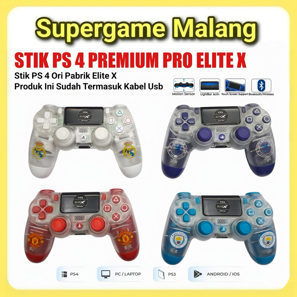Jual Stik PS4 OP Premium Pro Elite X PS 4 Light Bar Game Stick ...