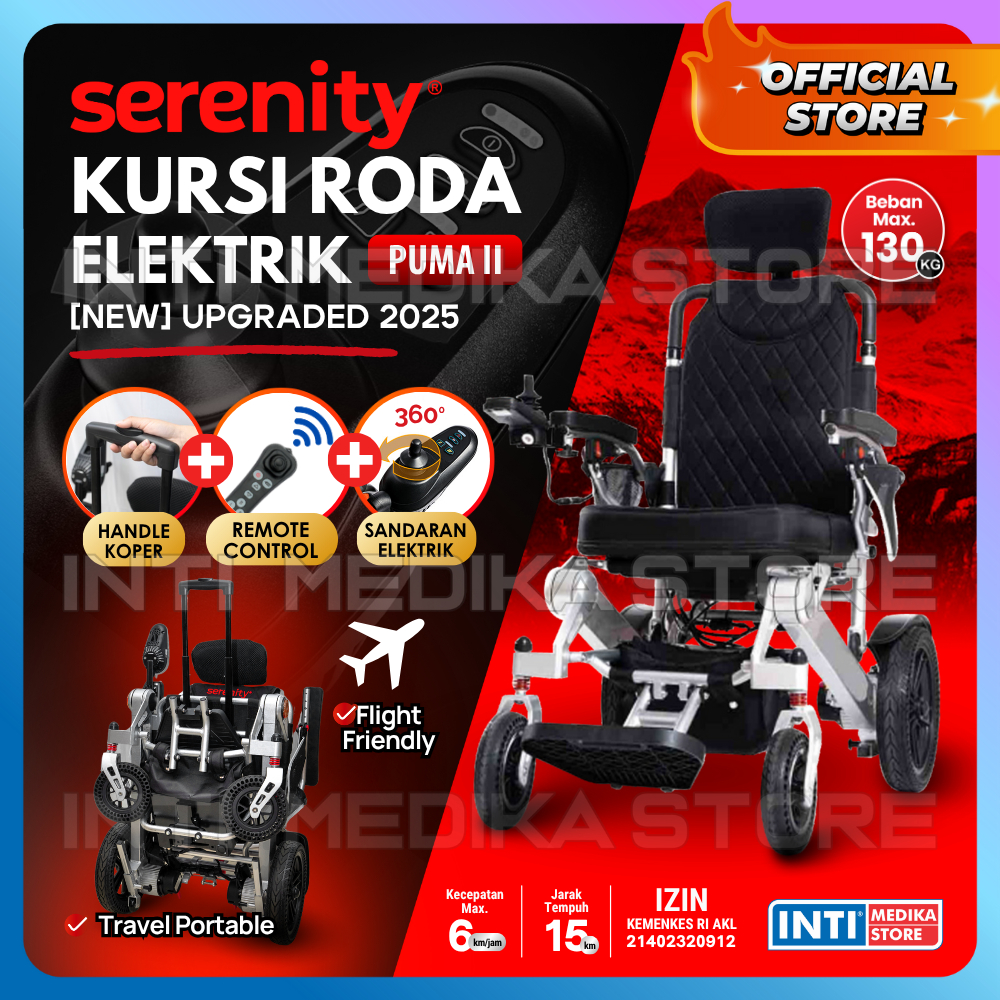 Jual SERENITY - Kursi Roda Listrik Elektrik PUMA II Remote Control ...