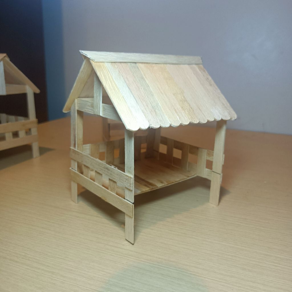 Jual Miniatur pos ronda dari stik eskrim || kerajinan tangan untuk ...