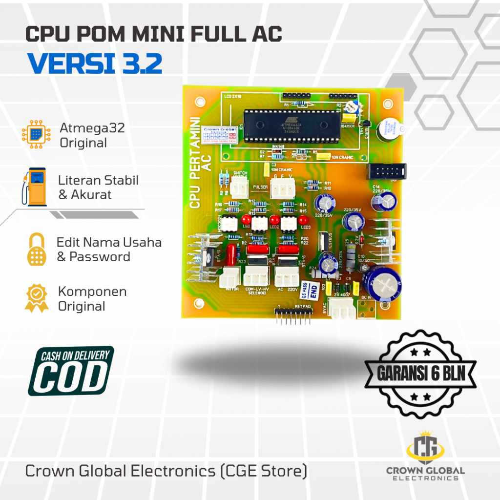 Jual CGE STORE - Cpu Pertamini Pom Mini V 3.2 Full Ac Atmega32 Bisa ...